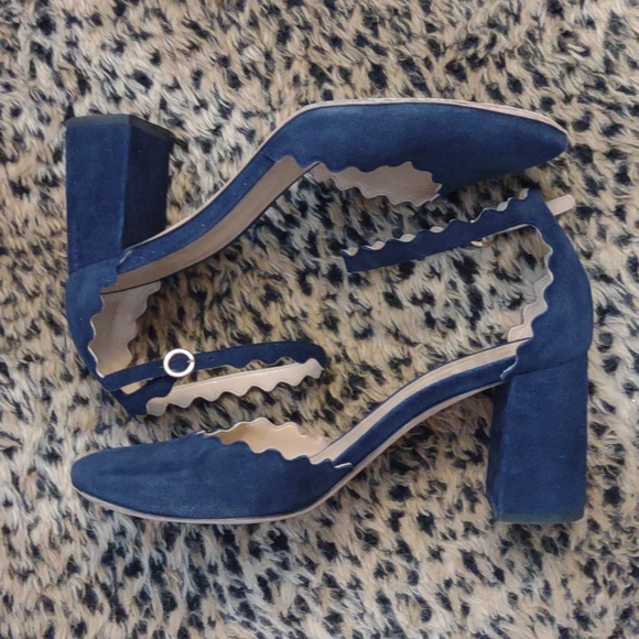 Chloe Lauren Scalloped D'orsay Heel Sz. 39 - Picture 4 of 7